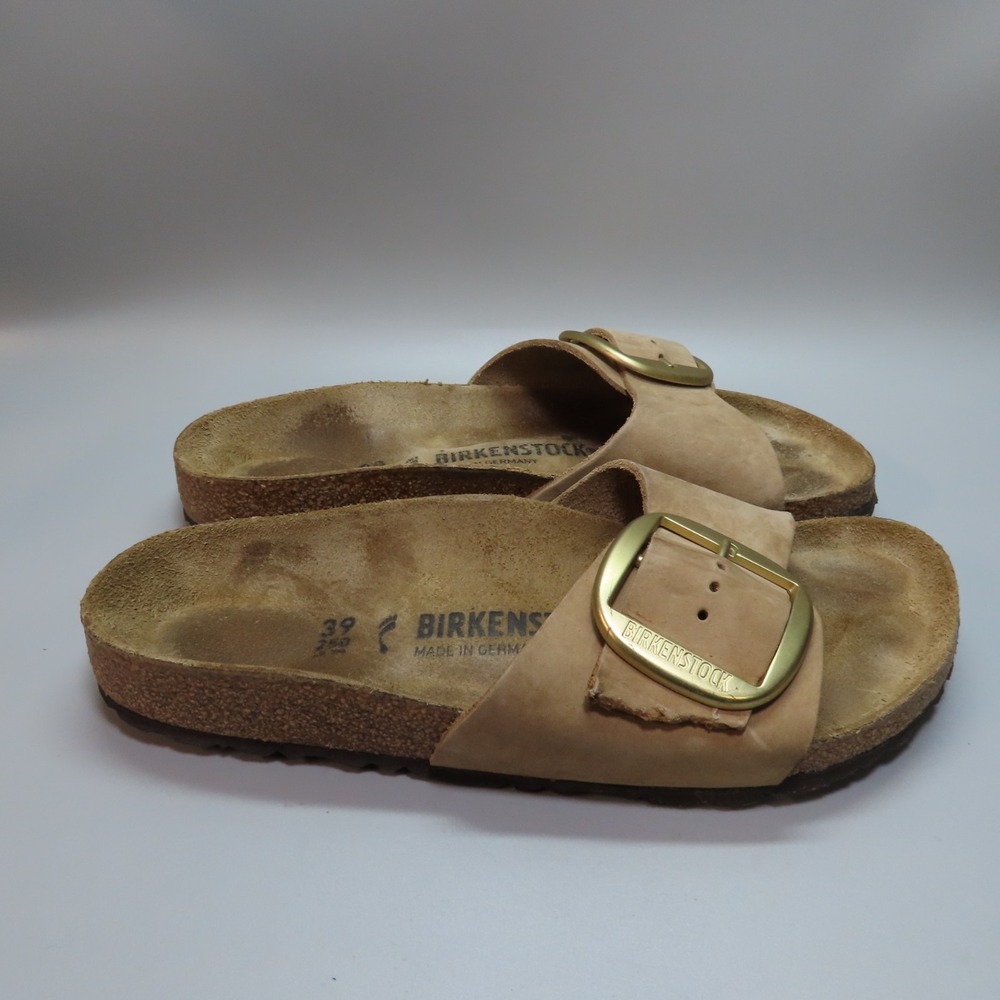 Birkenstock Madrid Big Buckle Sandcastle Nubuck Sandals 39 / 8 /Narrow (READ)